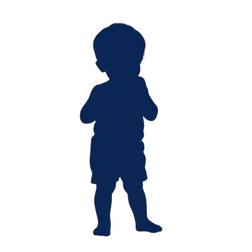 Silhouette of a young child